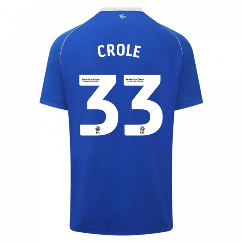 Kinderen James Crole #33 Blauw Thuisshirt Thuistenue 2023/24 T-Shirt België