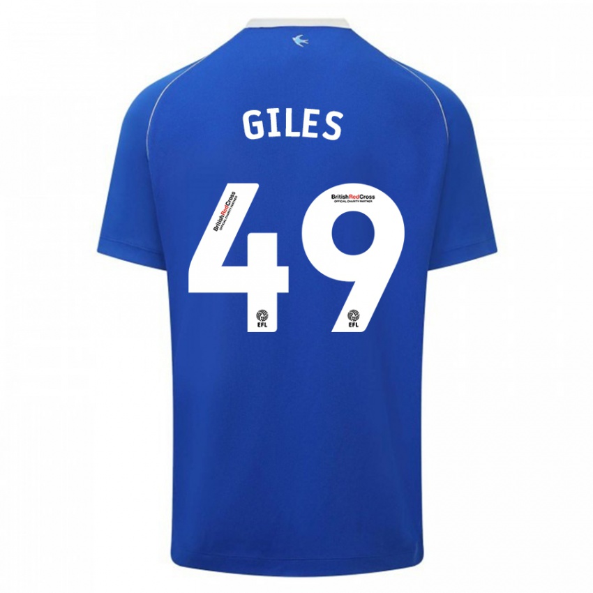 Kinderen Luey Giles #49 Blauw Thuisshirt Thuistenue 2023/24 T-Shirt België