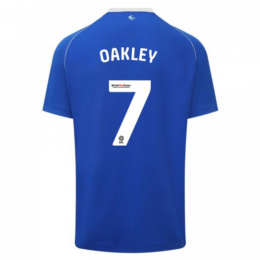 Kinderen Rhianne Oakley #7 Blauw Thuisshirt Thuistenue 2023/24 T-Shirt België