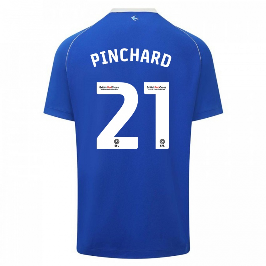 Kinderen Cerys Pinchard #21 Blauw Thuisshirt Thuistenue 2023/24 T-Shirt België