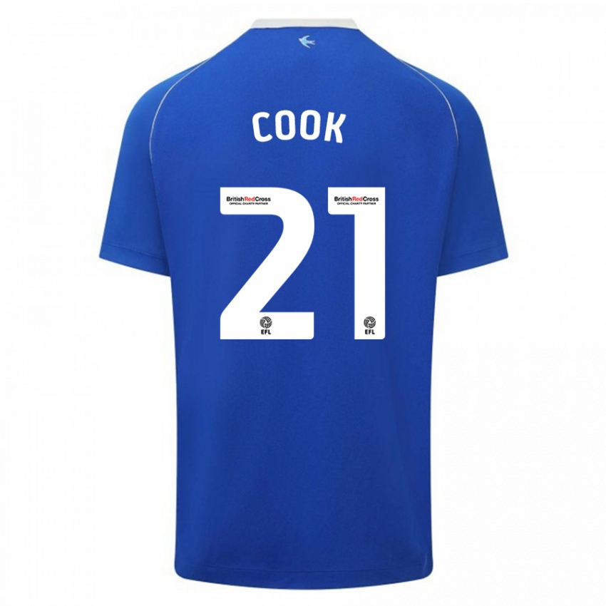 Kinderen Mikayla Cook #21 Blauw Thuisshirt Thuistenue 2023/24 T-Shirt België