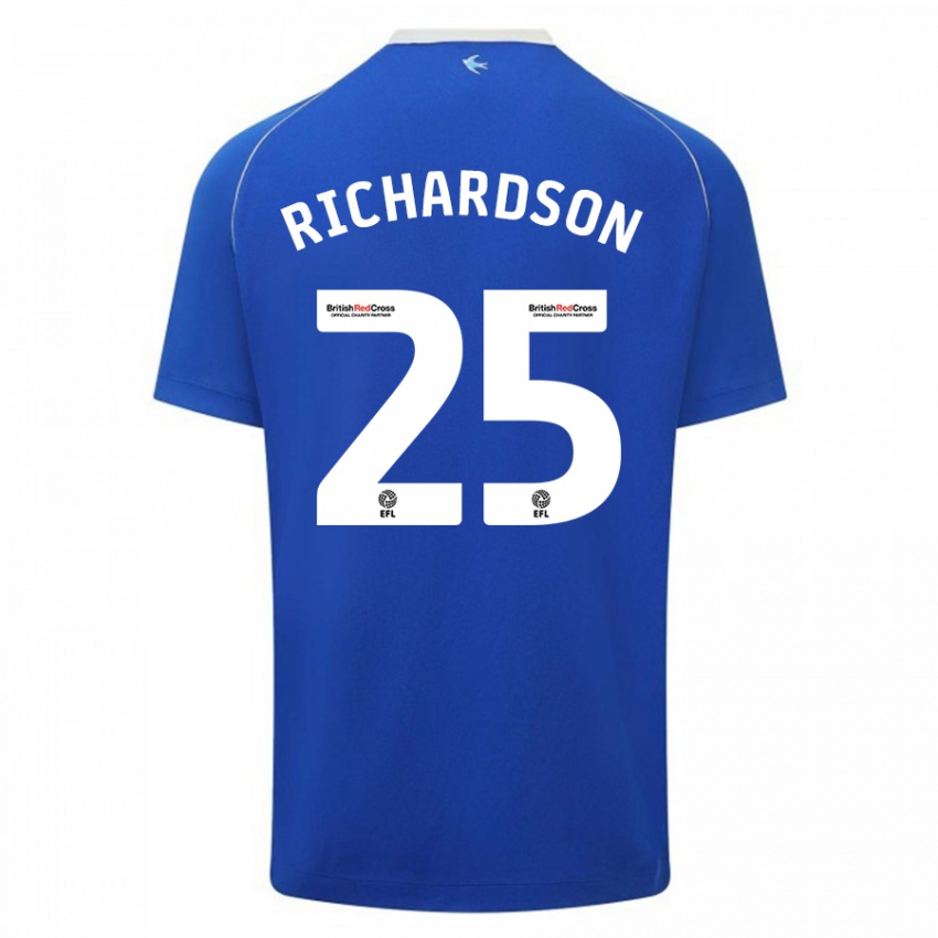 Kinderen Tija Richardson #25 Blauw Thuisshirt Thuistenue 2023/24 T-Shirt België