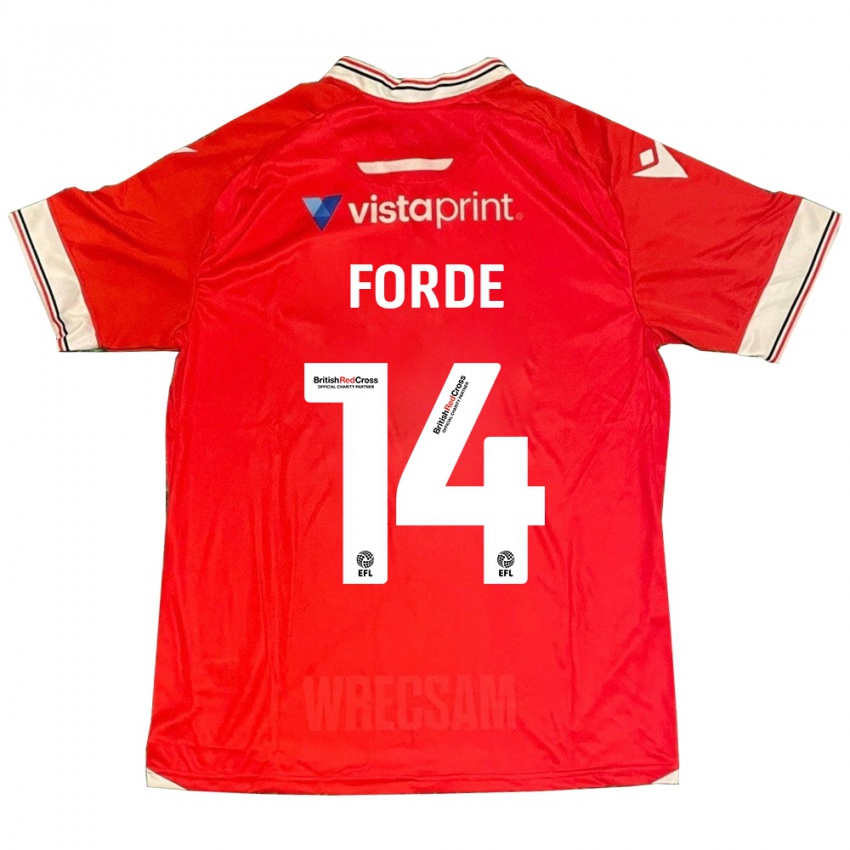 Kinderen Anthony Forde #14 Rood Thuisshirt Thuistenue 2023/24 T-Shirt België