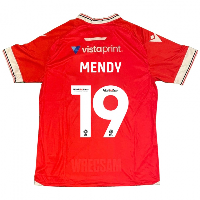 Kinderen Jacob Mendy #19 Rood Thuisshirt Thuistenue 2023/24 T-Shirt België