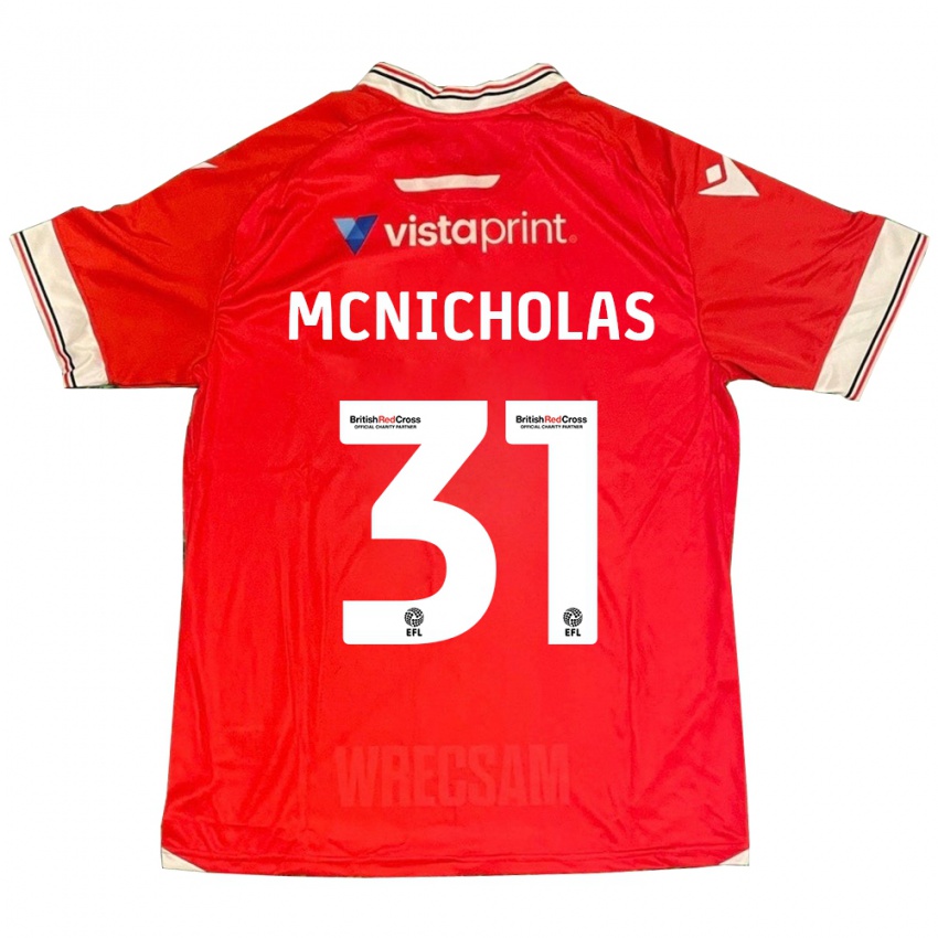 Kinderen Luke Mcnicholas #31 Rood Thuisshirt Thuistenue 2023/24 T-Shirt België