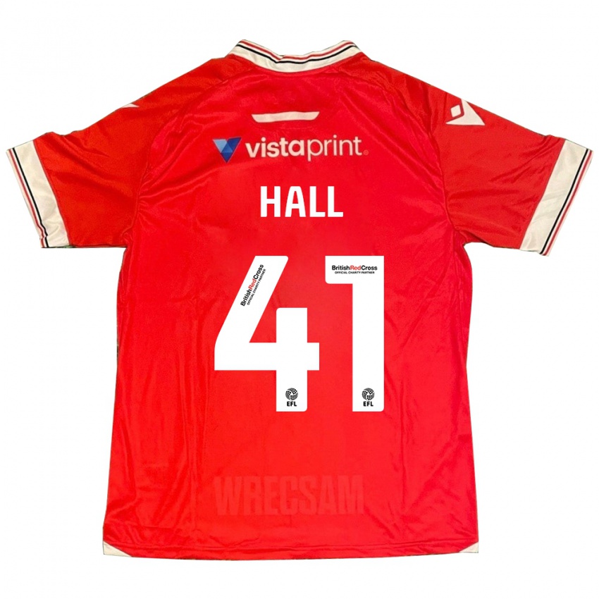 Kinderen Liam Hall #41 Rood Thuisshirt Thuistenue 2023/24 T-Shirt België