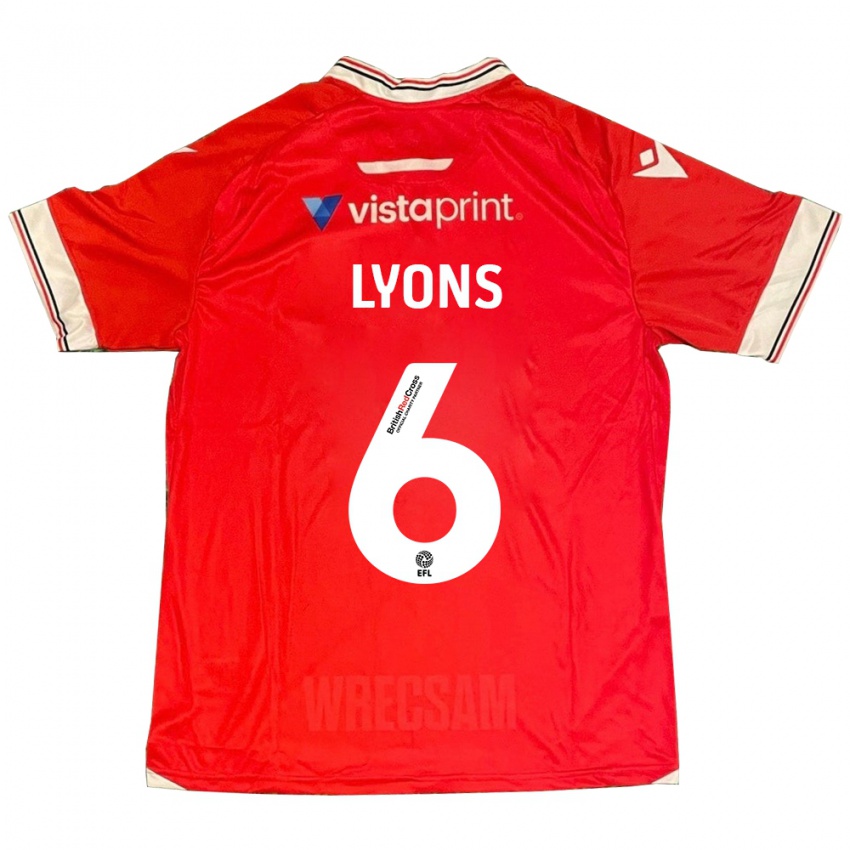 Kinderen Lauryn Lyons #6 Rood Thuisshirt Thuistenue 2023/24 T-Shirt België