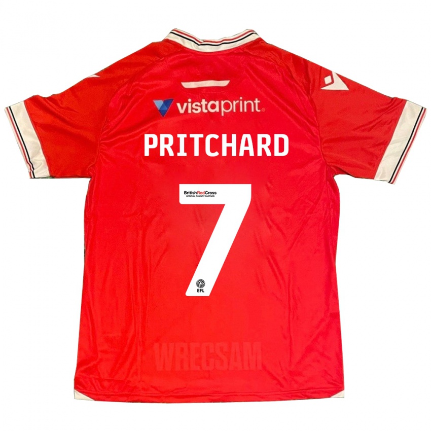 Kinderen Rebecca Pritchard #7 Rood Thuisshirt Thuistenue 2023/24 T-Shirt België