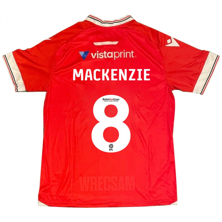 Kinderen Libby Mackenzie #8 Rood Thuisshirt Thuistenue 2023/24 T-Shirt België