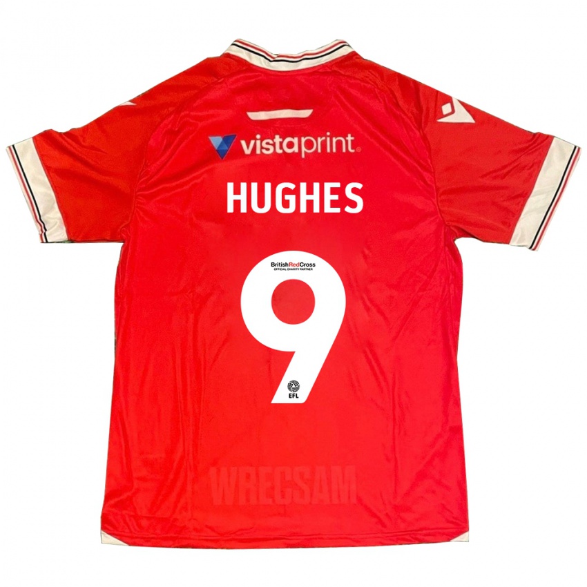 Kinderen Rosie Hughes #9 Rood Thuisshirt Thuistenue 2023/24 T-Shirt België