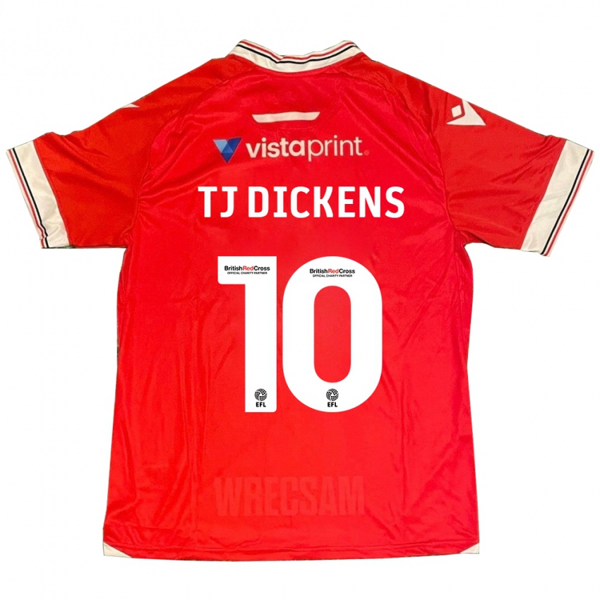 Kinderen Tonicha Tj Dickens #10 Rood Thuisshirt Thuistenue 2023/24 T-Shirt België