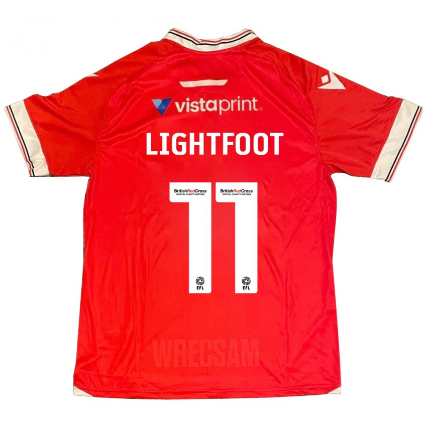 Kinderen Amber Lightfoot #11 Rood Thuisshirt Thuistenue 2023/24 T-Shirt België