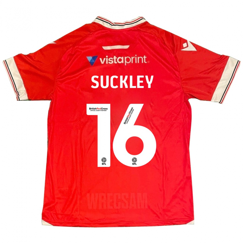 Kinderen Ava Suckley #16 Rood Thuisshirt Thuistenue 2023/24 T-Shirt België