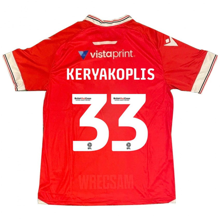 Kinderen Hannah Keryakoplis #33 Rood Thuisshirt Thuistenue 2023/24 T-Shirt België