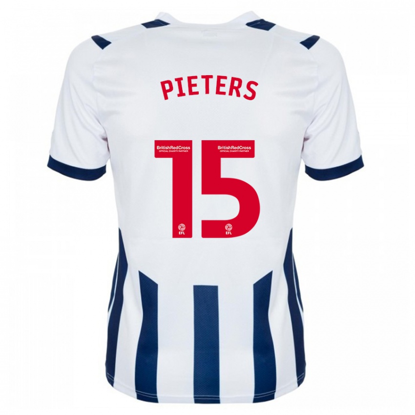 Kinderen Erik Pieters #15 Wit Thuisshirt Thuistenue 2023/24 T-Shirt België