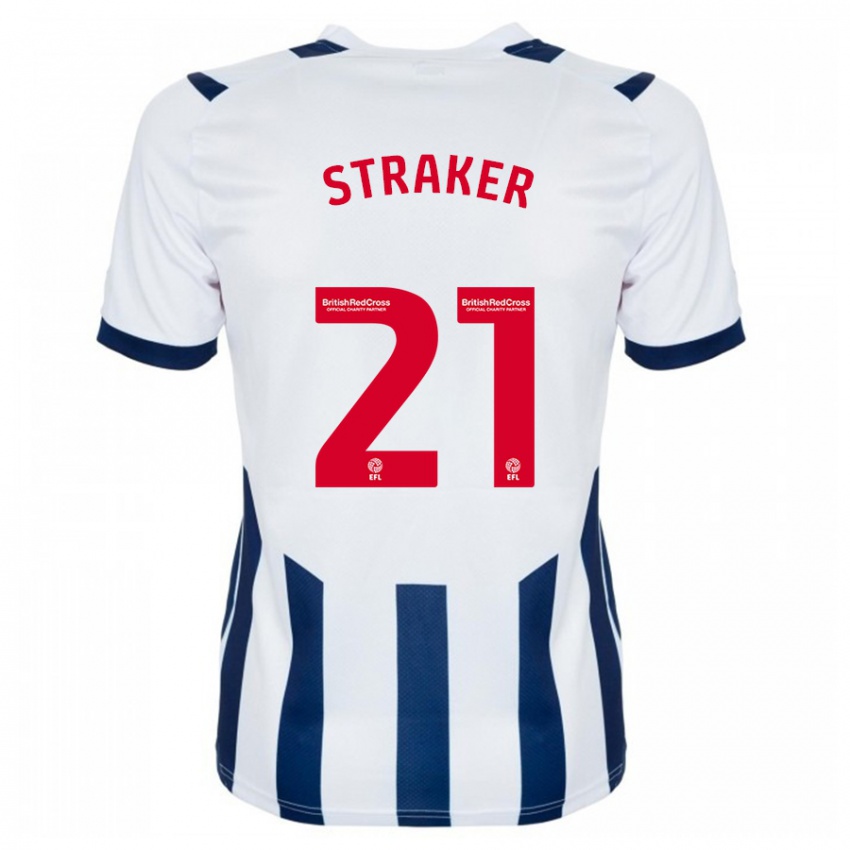 Kinderen Jannelle Straker #21 Wit Thuisshirt Thuistenue 2023/24 T-Shirt België