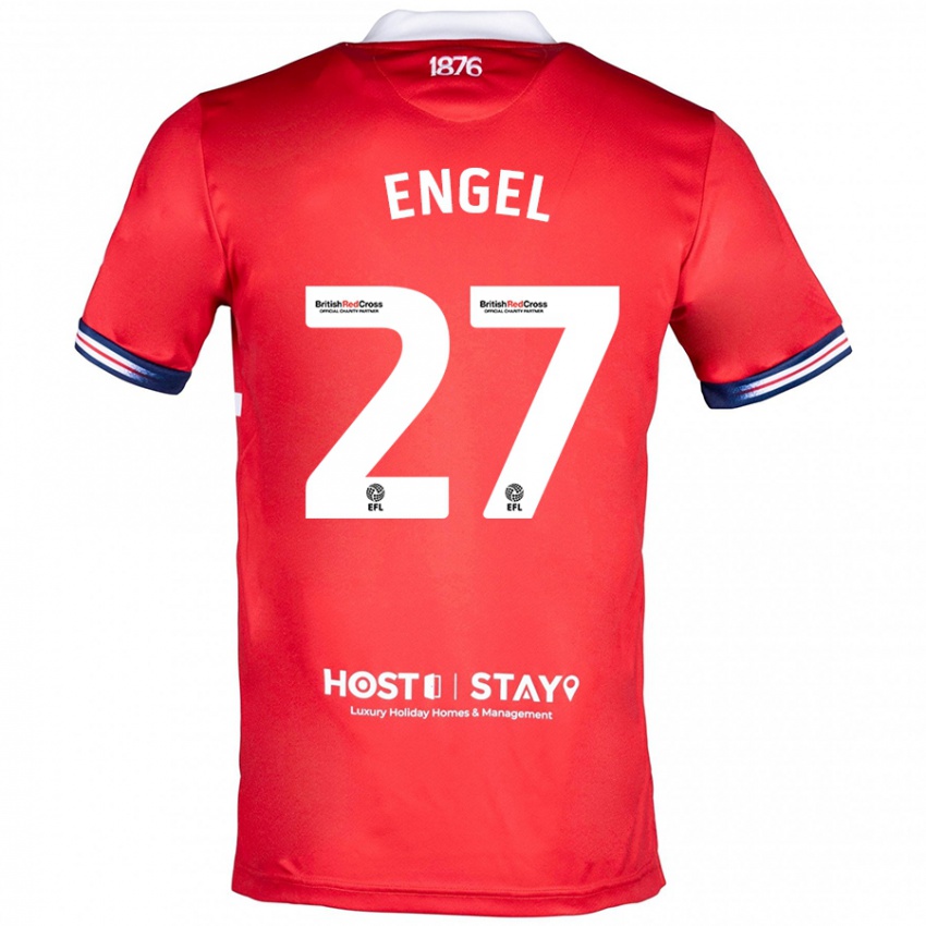 Kinderen Lukas Engel #27 Rood Thuisshirt Thuistenue 2023/24 T-Shirt België