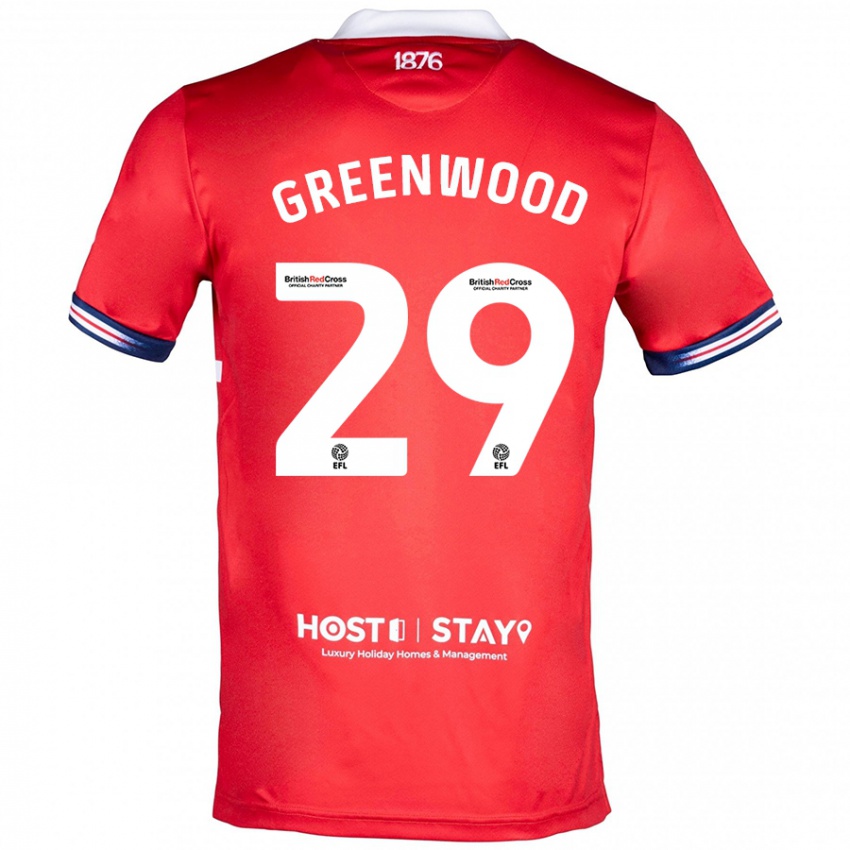 Kinderen Sam Greenwood #29 Rood Thuisshirt Thuistenue 2023/24 T-Shirt België