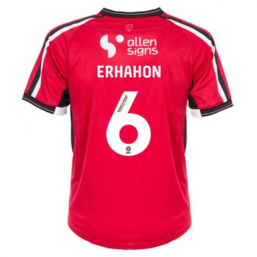 Kinderen Ethan Erhahon #6 Rood Thuisshirt Thuistenue 2023/24 T-Shirt België