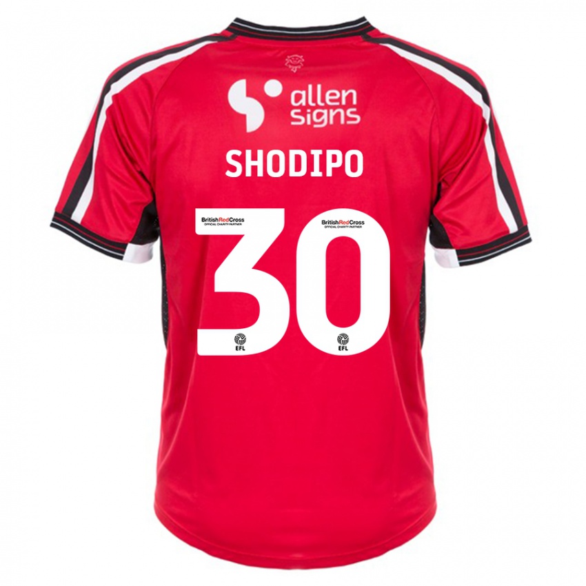 Kinderen Olamide Shodipo #30 Rood Thuisshirt Thuistenue 2023/24 T-Shirt België