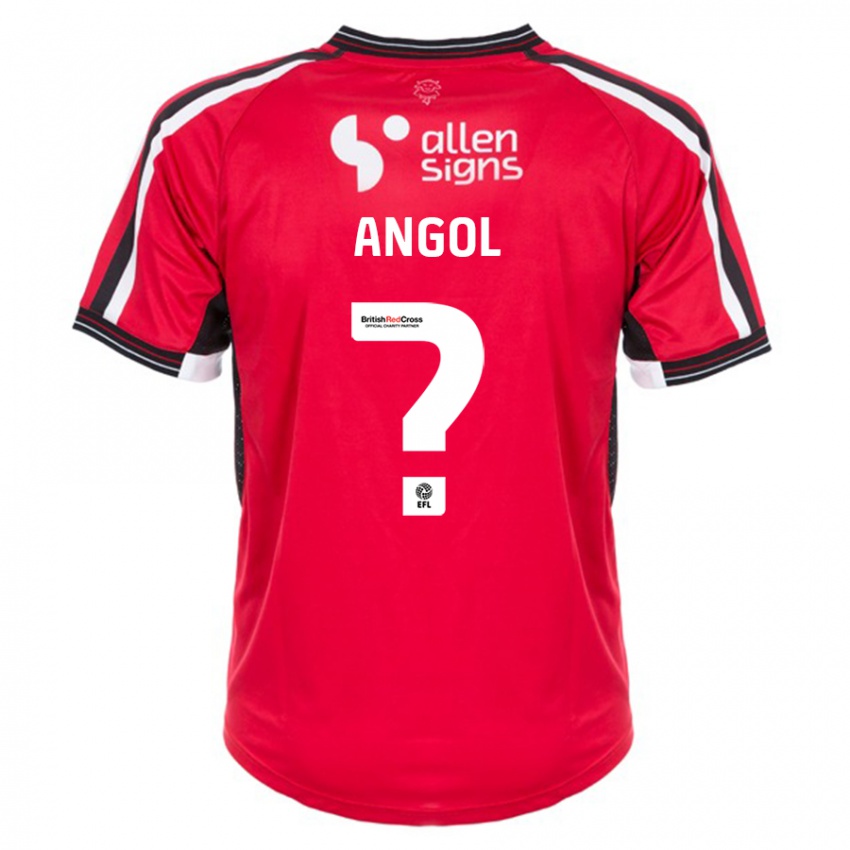 Kinderen Mekhi Angol #0 Rood Thuisshirt Thuistenue 2023/24 T-Shirt België