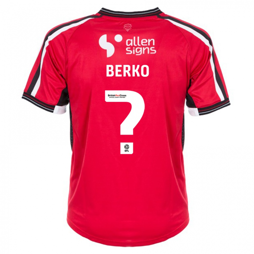 Kinderen Russell Berko #0 Rood Thuisshirt Thuistenue 2023/24 T-Shirt België