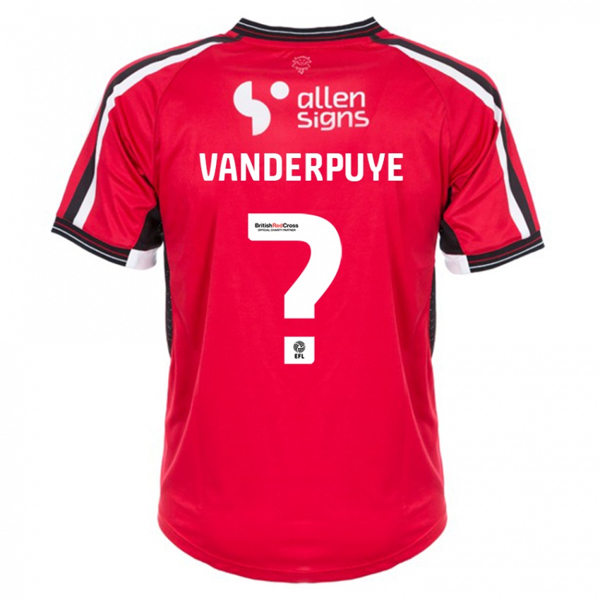 Kinderen Daniel Vanderpuye #0 Rood Thuisshirt Thuistenue 2023/24 T-Shirt België