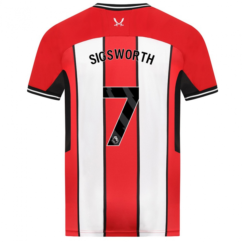 Kinderen Jess Sigsworth #7 Rood Thuisshirt Thuistenue 2023/24 T-Shirt België