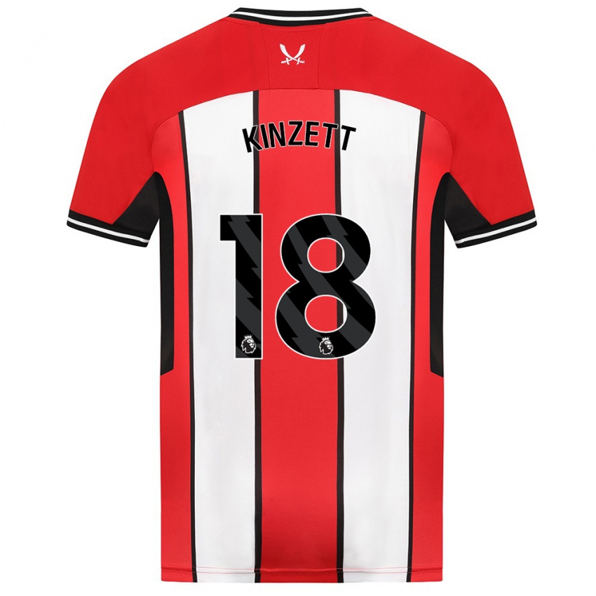 Kinderen Ella Kinzett #18 Rood Thuisshirt Thuistenue 2023/24 T-Shirt België