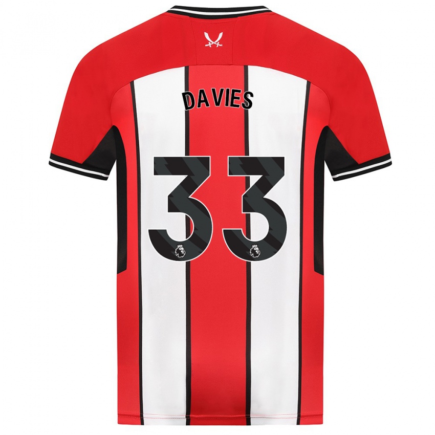 Kinderen Bethan Davies #33 Rood Thuisshirt Thuistenue 2023/24 T-Shirt België