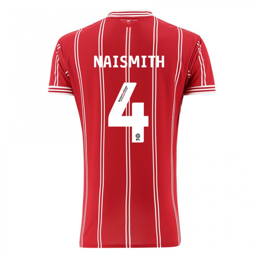 Kinder Kal Naismith #4 Rot Heimtrikot Trikot 2023/24 T-Shirt Belgien