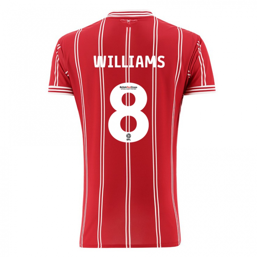 Kinder Joe Williams #8 Rot Heimtrikot Trikot 2023/24 T-Shirt Belgien