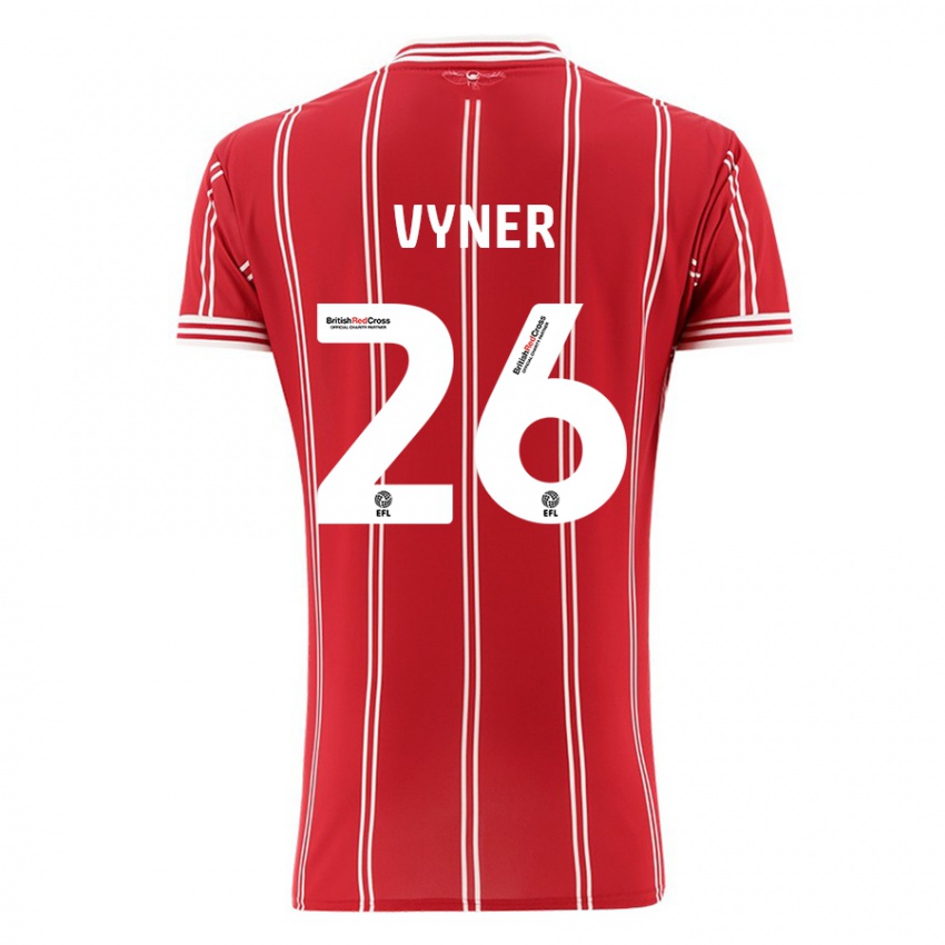 Kinderen Zak Vyner #26 Rood Thuisshirt Thuistenue 2023/24 T-Shirt België