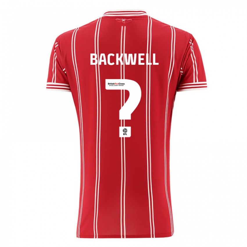 Kinderen Tommy Backwell #0 Rood Thuisshirt Thuistenue 2023/24 T-Shirt België