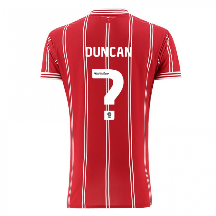 Kinderen Joe Duncan #0 Rood Thuisshirt Thuistenue 2023/24 T-Shirt België