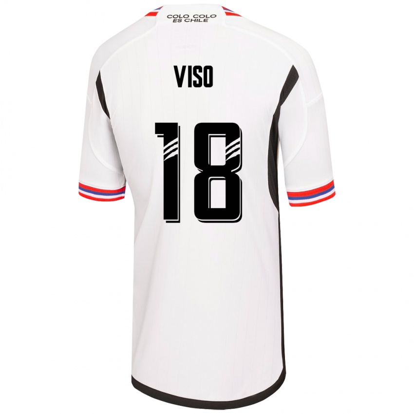 Kinderen Ysaura Viso #18 Wit Thuisshirt Thuistenue 2023/24 T-Shirt België