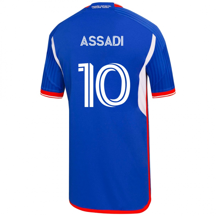 Kinderen Lucas Assadi #10 Blauw Thuisshirt Thuistenue 2023/24 T-Shirt België