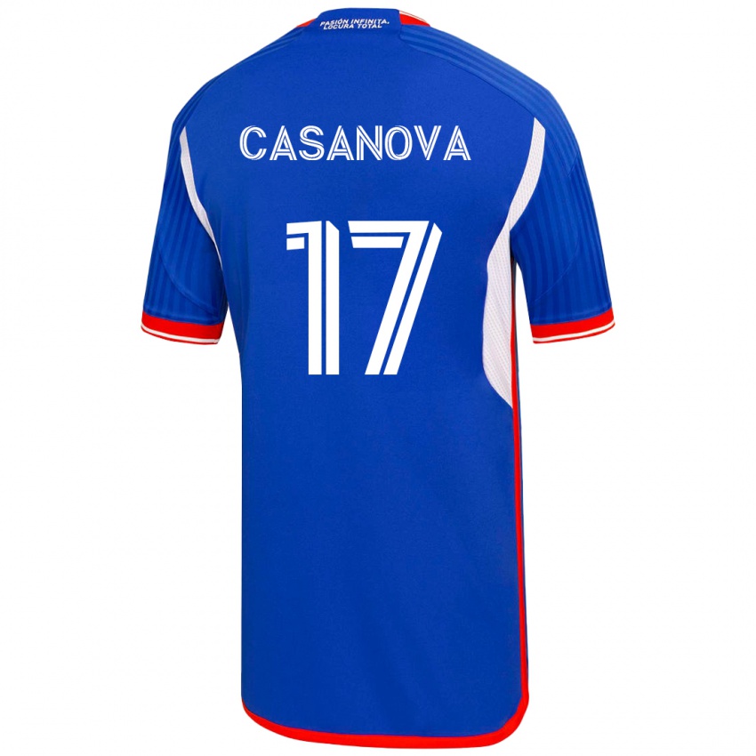 Kinderen Luis Casanova #17 Blauw Thuisshirt Thuistenue 2023/24 T-Shirt België