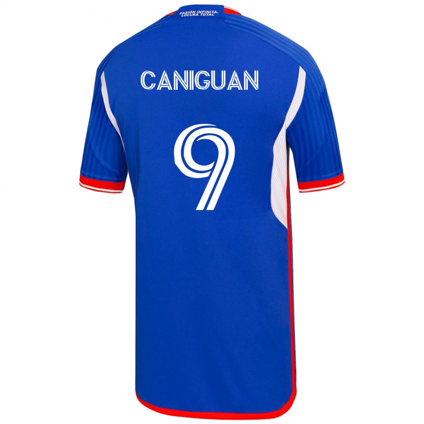 Kinderen Franchesca Caniguán #9 Blauw Thuisshirt Thuistenue 2023/24 T-Shirt België