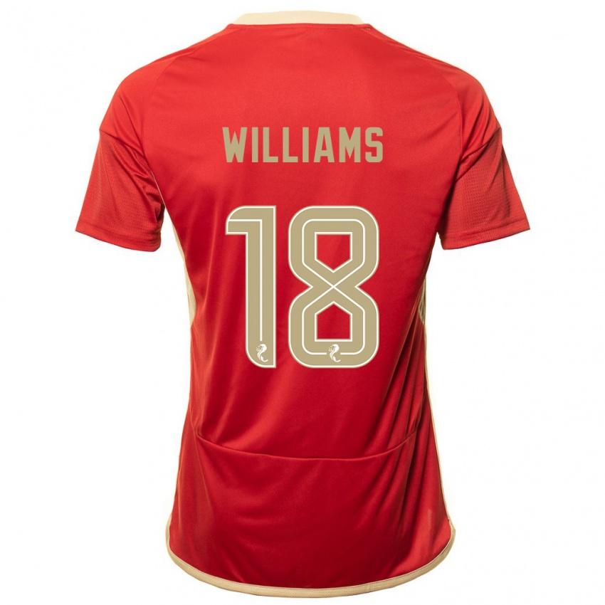 Kinderen Rhys Williams #18 Rood Thuisshirt Thuistenue 2023/24 T-Shirt België