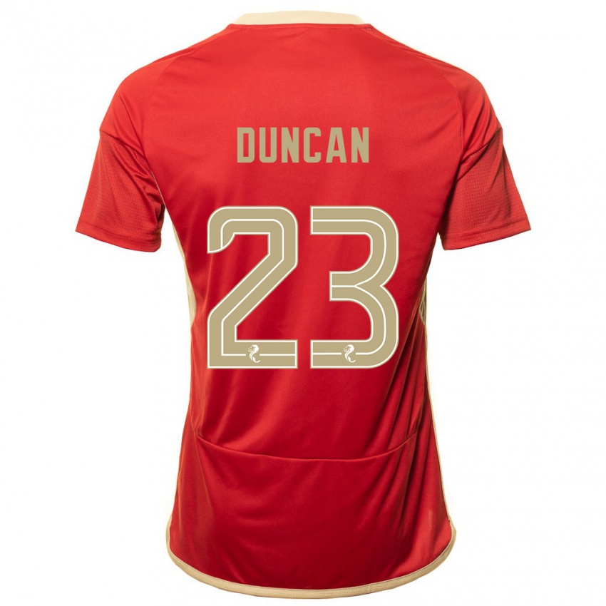 Kinderen Ryan Duncan #23 Rood Thuisshirt Thuistenue 2023/24 T-Shirt België