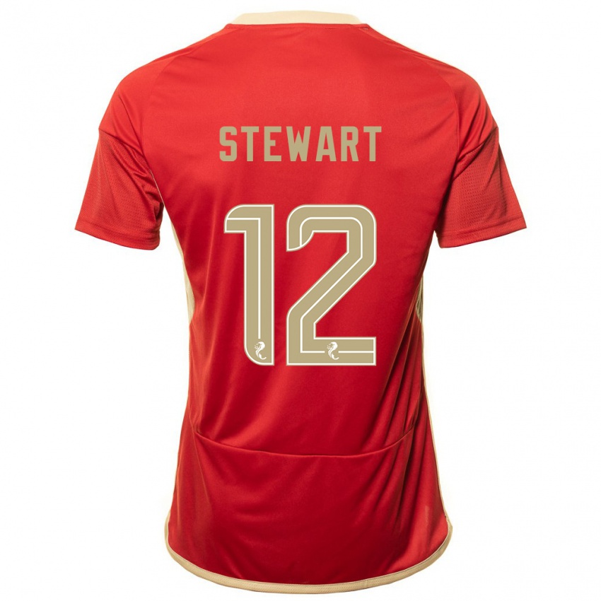 Kinderen Hannah Stewart #12 Rood Thuisshirt Thuistenue 2023/24 T-Shirt België
