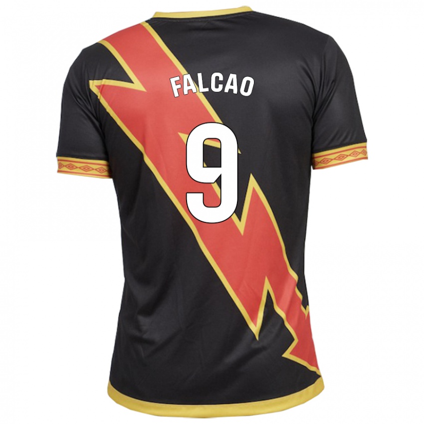 Kinderen Radamel Falcao #9 Zwart Uitshirt Uittenue 2023/24 T-Shirt België