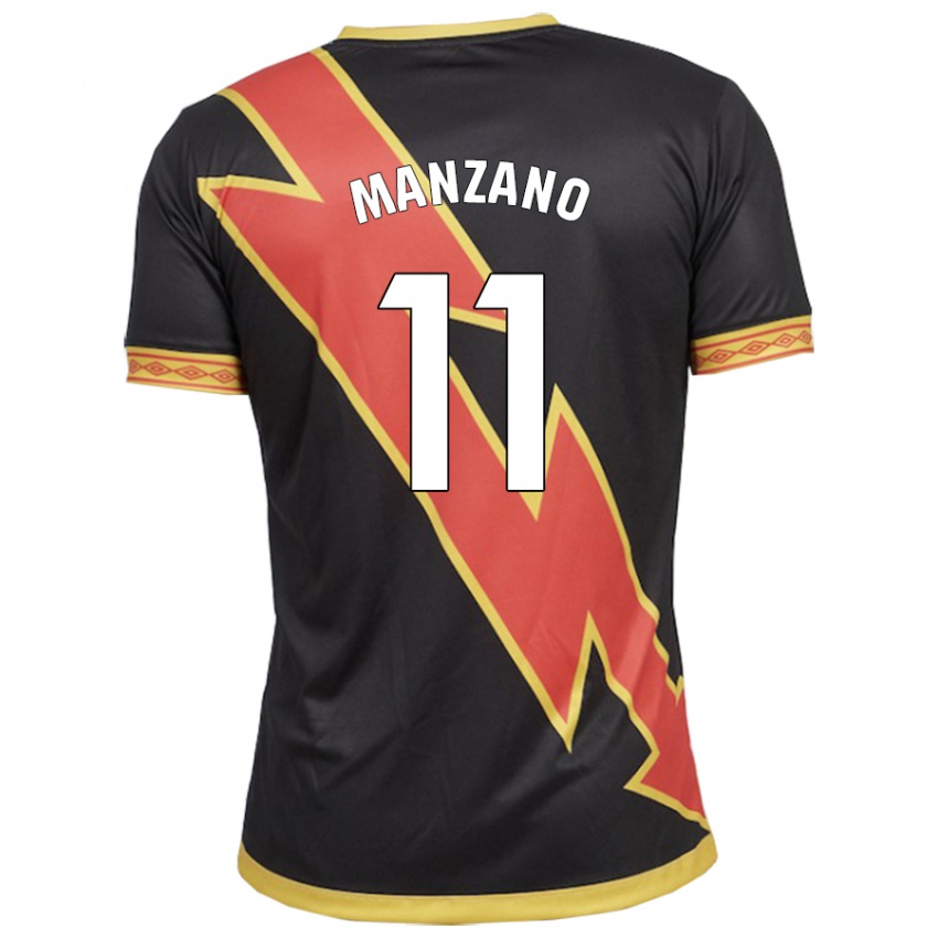 Kinderen Sergio Manzano #11 Zwart Uitshirt Uittenue 2023/24 T-Shirt België