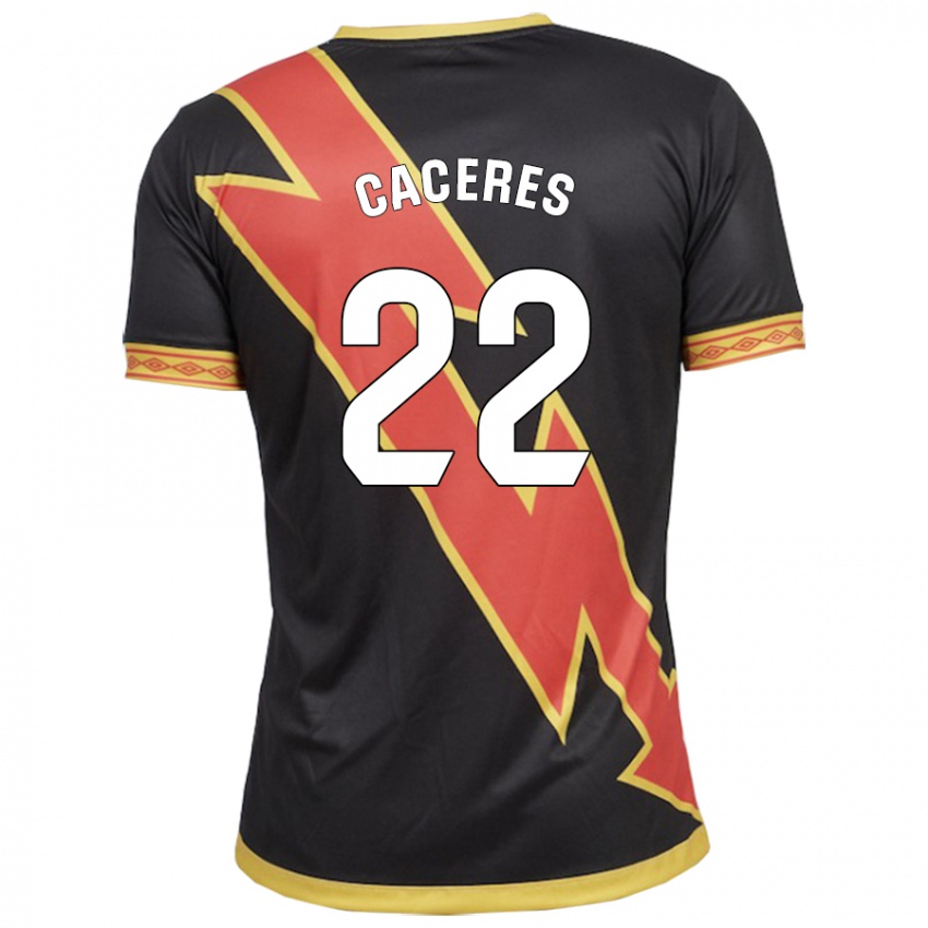 Kinderen Daniel Cáceres #22 Zwart Uitshirt Uittenue 2023/24 T-Shirt België