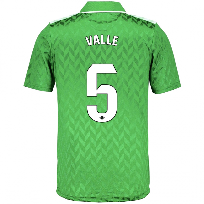 Enfant Maillot María Valle López #5 Vert Tenues Extérieur 2023/24 T-Shirt Belgique