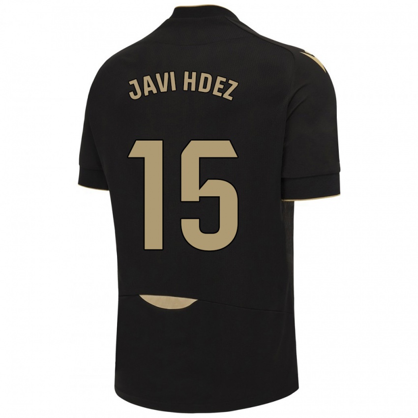 Kinderen Javi Hernández #15 Zwart Uitshirt Uittenue 2023/24 T-Shirt België