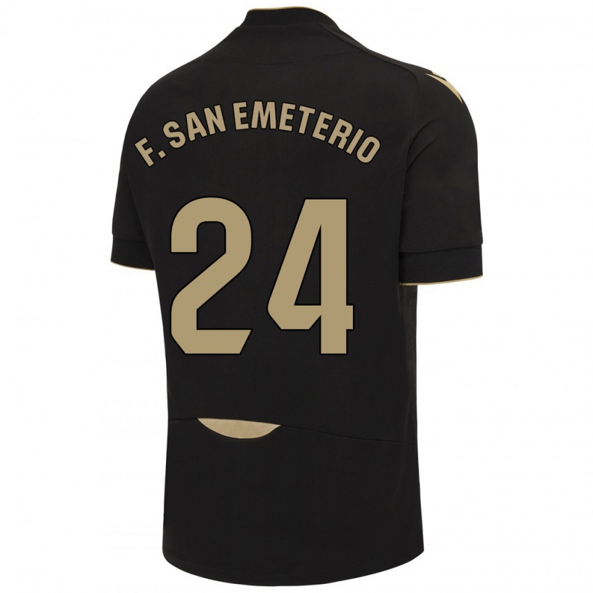 Kinderen Fede San Emeterio #24 Zwart Uitshirt Uittenue 2023/24 T-Shirt België