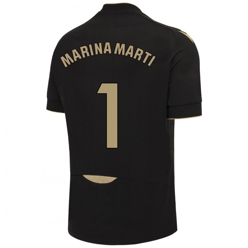 Kinderen Marina Martí #1 Zwart Uitshirt Uittenue 2023/24 T-Shirt België