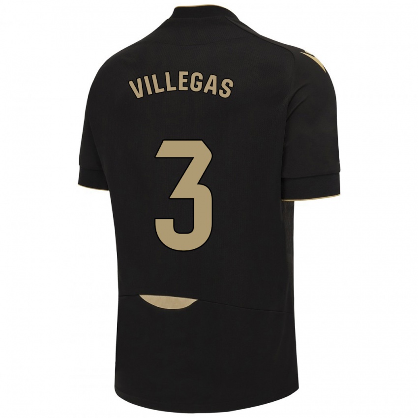 Kinderen Virginia Villegas Rico #3 Zwart Uitshirt Uittenue 2023/24 T-Shirt België